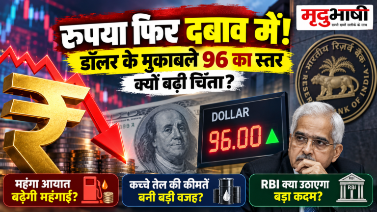 रुपये पर दबाव बरकरार, डॉलर के मुकाबले 96 का स्तर बना अहम