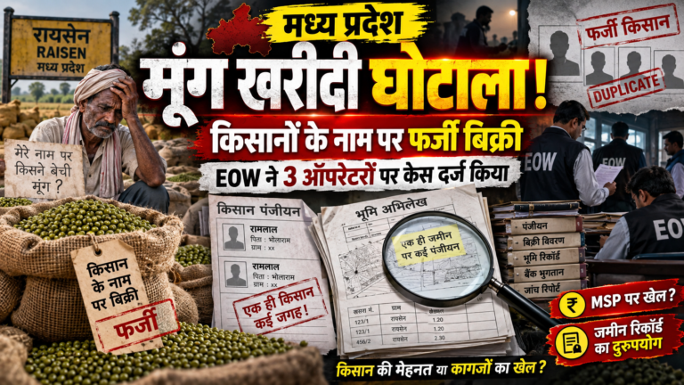 मध्य प्रदेश में मूंग खरीदी घोटाले की जांच: किसानों की जमीन के रिकॉर्ड का कथित दुरुपयोग