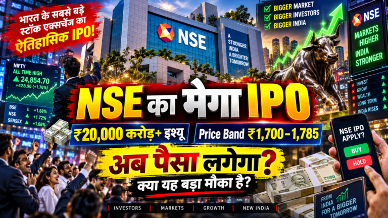 NSE का ₹20 हजार करोड़ से ज्यादा का IPO लॉन्च: भारत के सबसे बड़े IPO में शामिल होगा इश्यू