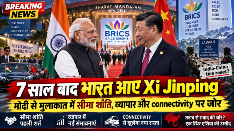 7 साल बाद भारत आए Xi Jinping: मोदी से मुलाकात में सीमा शांति, व्यापार और connectivity पर जोर