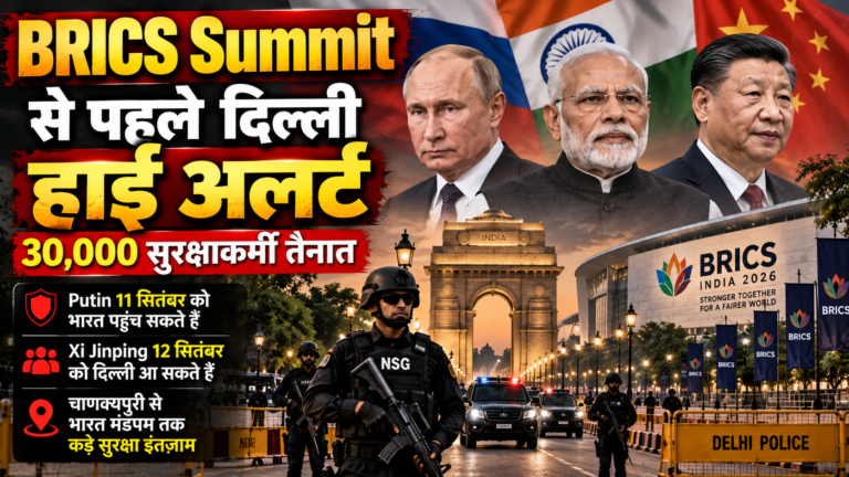 BRICS Summit से पहले दिल्ली हाई अलर्ट: 30,000 सुरक्षाकर्मी तैनात