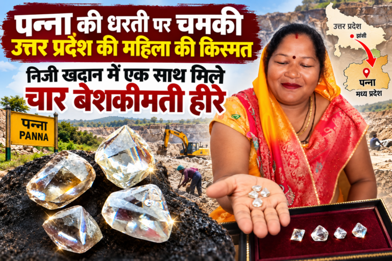 पन्ना की धरती पर चमकी उत्तर प्रदेश की महिला की किस्मत