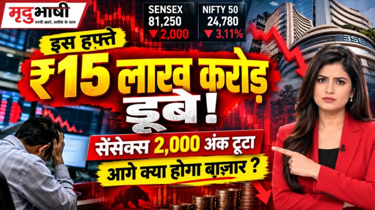 Share Market Crash: इस हफ्ते निवेशकों के ₹15 लाख करोड़ डूबे, सेंसेक्स 2,000 अंक टूटा