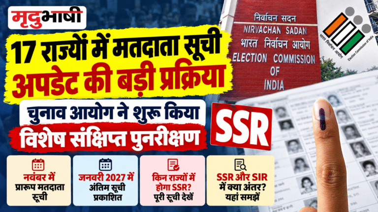 Voter List Update: 17 राज्यों में मतदाता सूची का होगा विशेष पुनरीक्षण, 4 जनवरी 2027 को आएगी अंतिम सूची