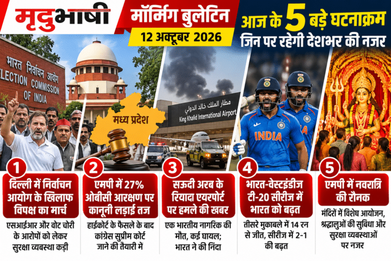 मृदुभाषी मॉर्निंग बुलेटिन: 12.10.2026